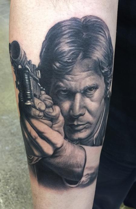 Bob Tyrrell - Han Solo Portrait Tattoo